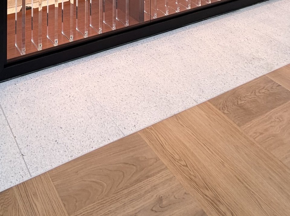 Wood plank flooring installed at Oakridge Centre